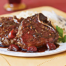Cherry-Glazed Pan-Seared Lamb Chops