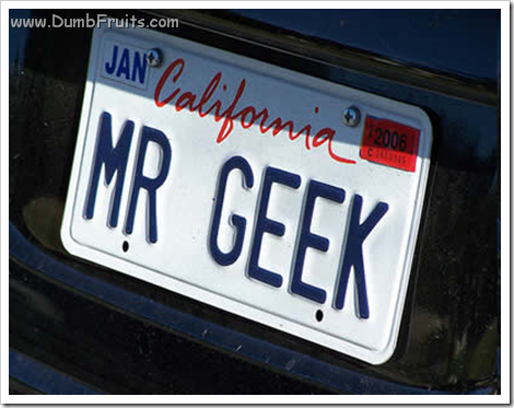 geek licence plate : mr geek mister