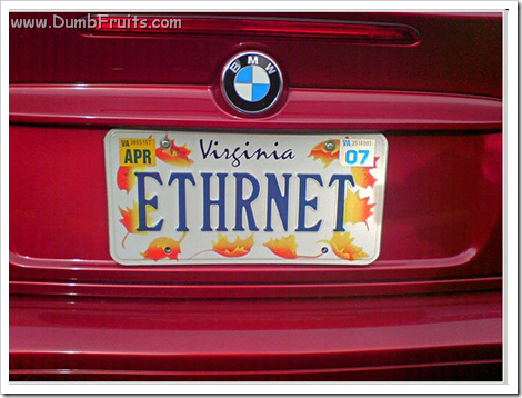 geek licence plate : ethernet