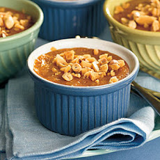 Pumpkin Custards with Brittle Topping