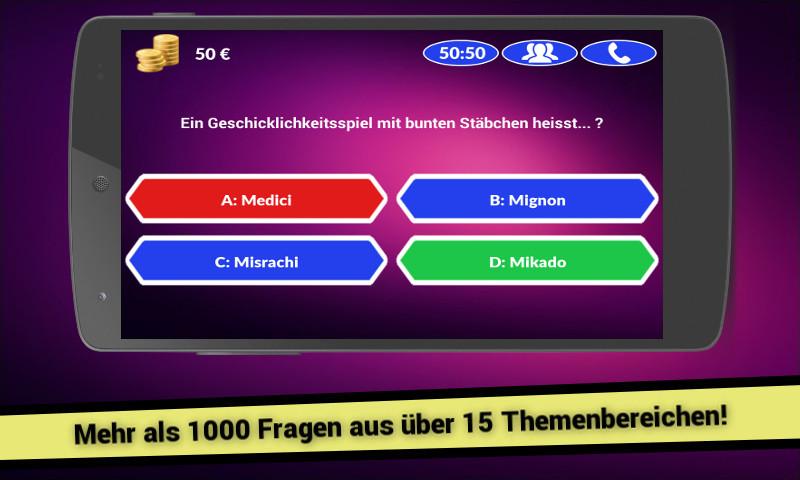 Android application Millionär 2015 Quiz - Deutsch screenshort
