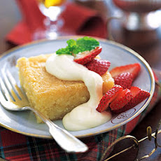 Lemon Syrup Cake with Berries and Lemon-Curd Cream