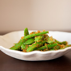 Sugar Snap Peas with Lemon-Chili Breadcrumbs