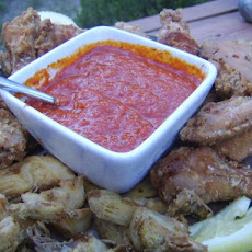Fried Chicken and Artichokes With Salsa Brava