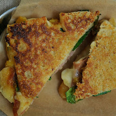 Prosciutto, Nectarine and Fontina Panini on Rosemary Focaccia