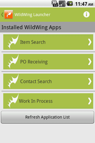 WildWing Launcher Oracle EBS