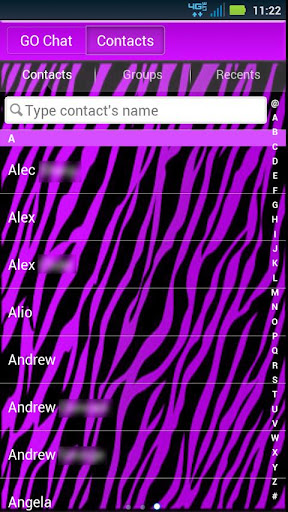 【免費個人化App】GO SMS Purple Zebra Theme-APP點子