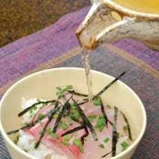 Yellowtail Sashimi on Rice Recipe