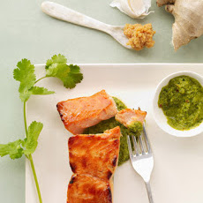 Miso Salmon with Cilantro Salsa