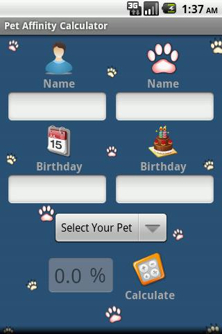 Pet Affinity Calculator