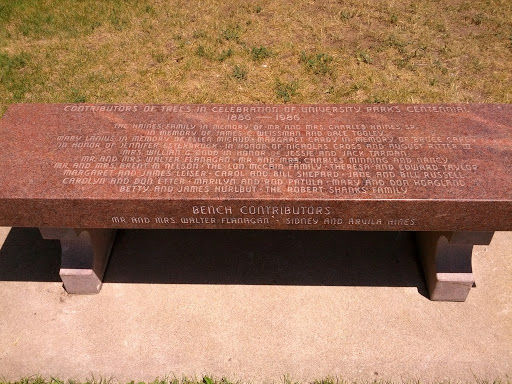 Observatory Park Centennial Bench