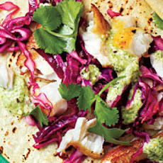 Fish Tacos with Tomatillo Sauce