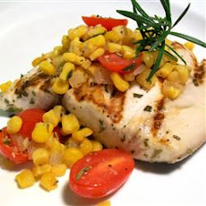 Rosemary Marlin with Roasted Corn and Tomato Relish