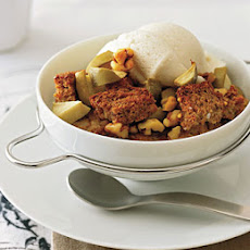 Apple and Walnut Whole-Wheat Bread Pudding