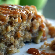 Spiced Apple Cake with Eggnog Sauce