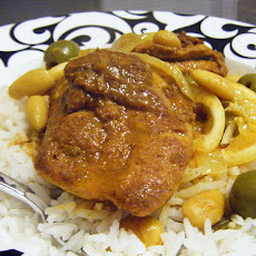 Chicken Tagine with Figs, Olives, and Pistachios