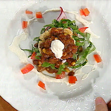 Vegetarian Chili Masa Cake Stacks