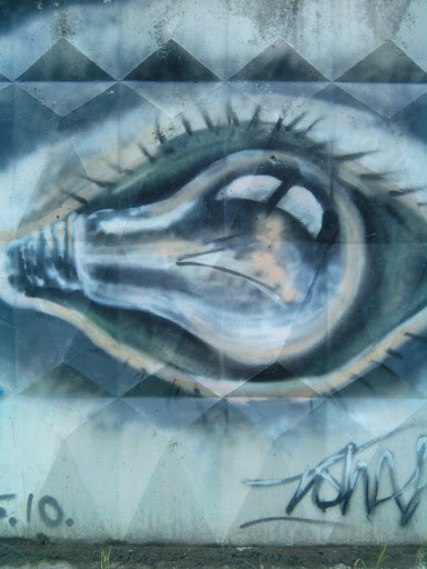 Граффити Лампочка-глаз