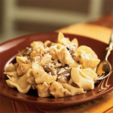 Chicken and Mushrooms in Garlic White Wine Sauce