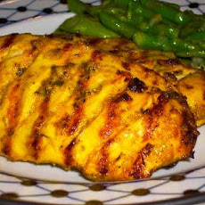 Curried Chicken on the Grill (with Cilantro Chutney)
