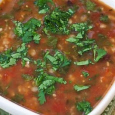 Crockpot Recipe for Vegetarian Black Bean and Tomatillo Soup with Lime and Cilantro