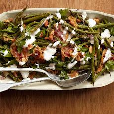 Roasted Green Beans With Pancetta and Yogurt