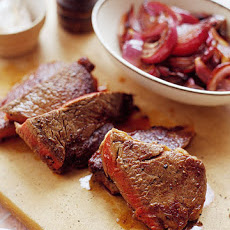 Steak with Caramelized Onions