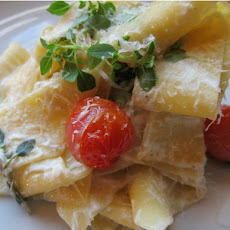 Handcut Pasta with Ricotta and Peas