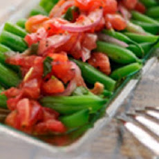 French String Beans/ Green Beans, Tomato & Basil Salad