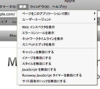 Windows版Safari 3.1の開発ツールは便利そうだ