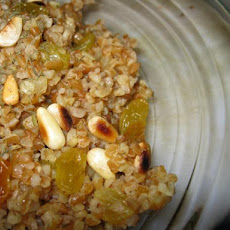 Lime-Scented Bulgar Pilaf With Raisins and Pine Nuts