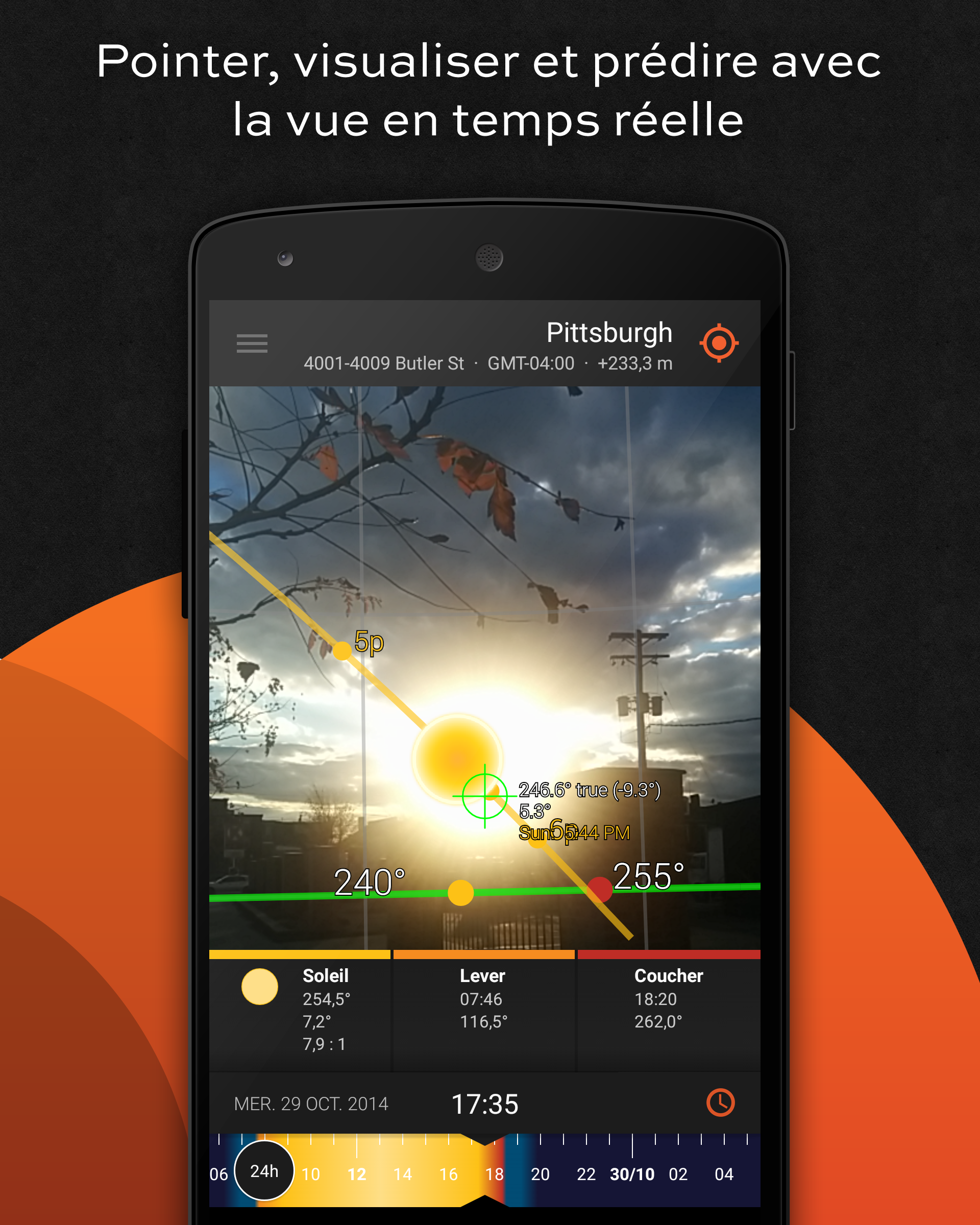 Android application Sun Surveyor (Sun & Moon) screenshort
