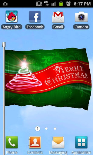 Christmas Flag Live Wallpaper