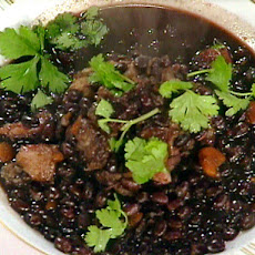 Black Bean Soup with Ham Hock Dumplings