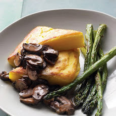 Polenta Wedges with Asparagus and Mushrooms
