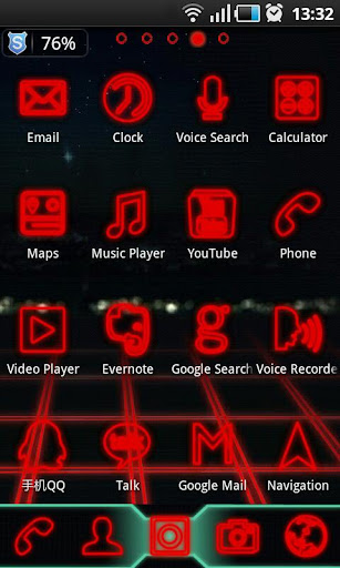 TronRed GO Launcher EX Themes