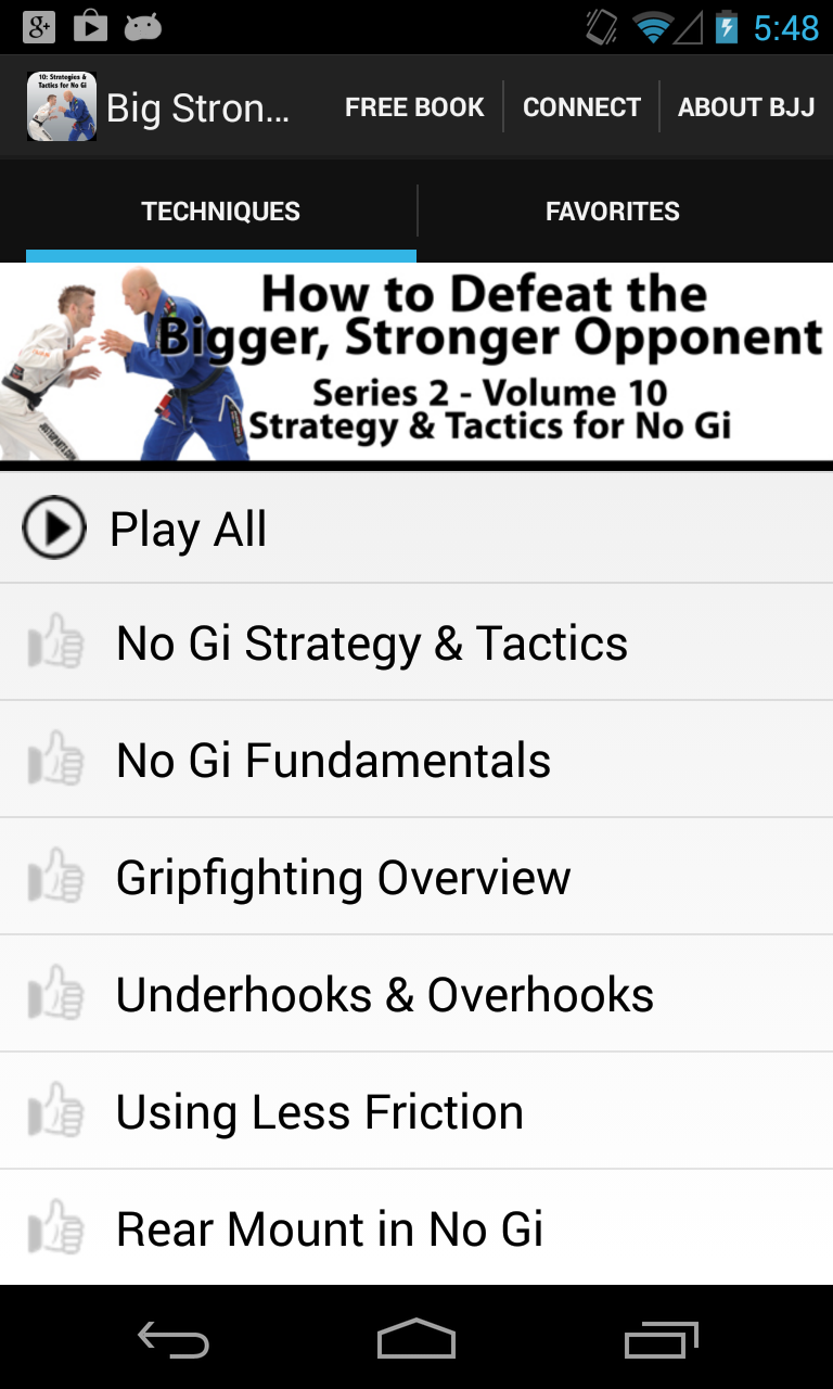 Android application BigStrong 10, No Gi Strategies screenshort