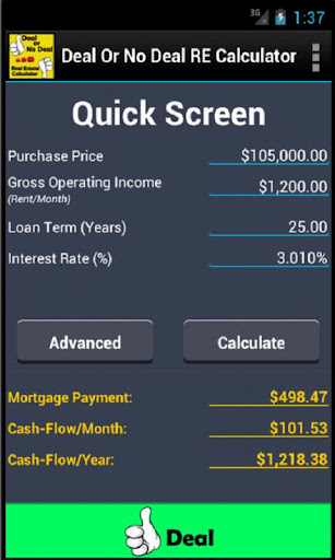 Deal or No Deal RE Calculator