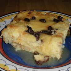 Mulate's Homemade Bread Pudding With Butter Rum Sauce