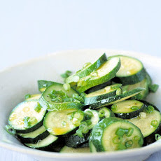 Steamed Zucchini With Scallions