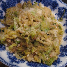 Sauteed Brussels Sprouts With Ginger and Parmesan