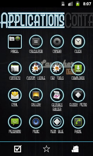 【免費個人化App】Neon Blue Theme for ssLauncher-APP點子