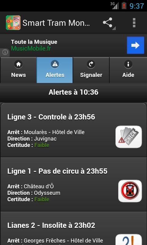 Android application Smart Tram screenshort