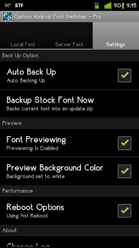 Custom Android Font Switcher