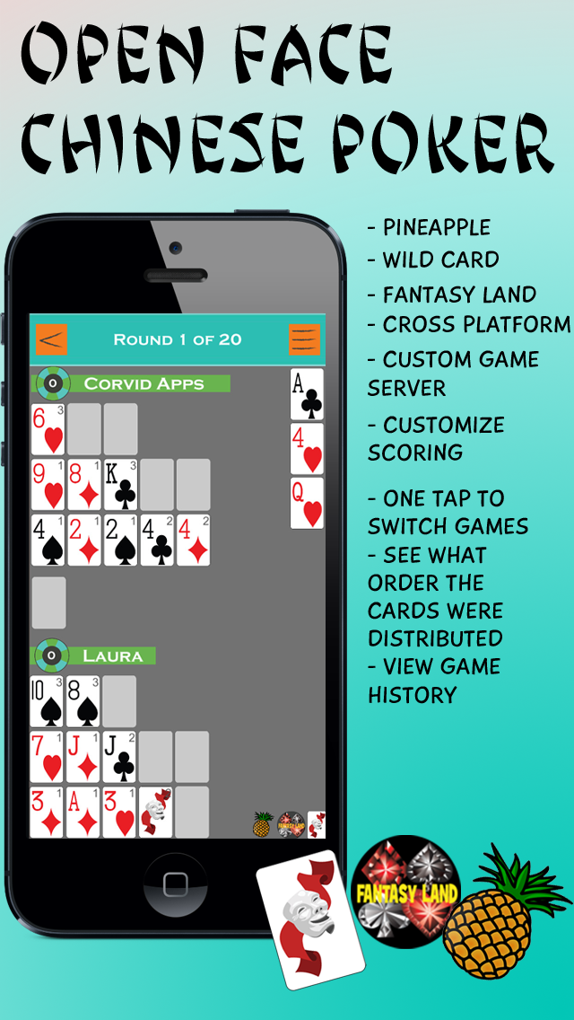 Android application Open Face Chinese Poker screenshort