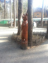 Деревянная Скульптура Мишка