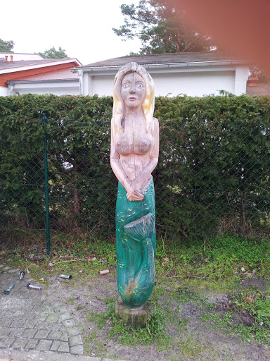 Meerjungfrau aus Holz