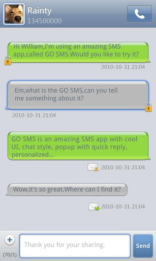 GO SMS Pro Grey Theme