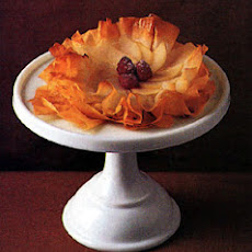 Pear and Raspberry Phyllo Flowers