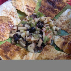 Fruit Salsa With Cinnamon Sugar Tortillas